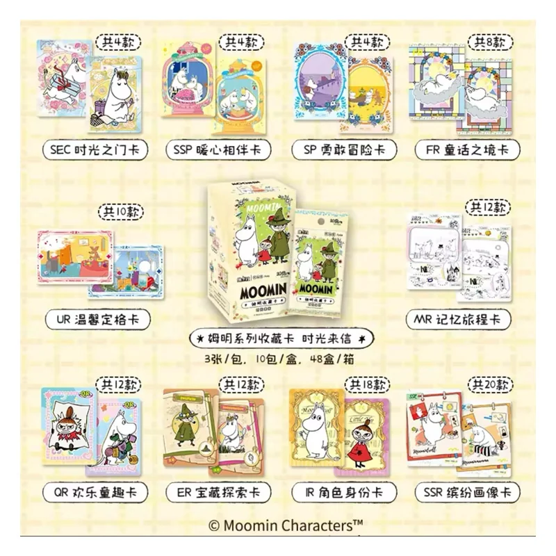 Moomin Cardfun Box of 10 Boosters of 3 Cards Collector cards