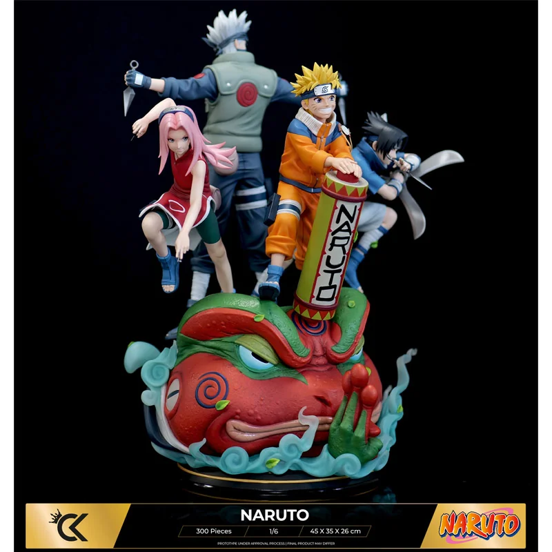 Naruto Statue Resin 1/6 Naruto Sasuke Sakura Kakashi 45cm Statue