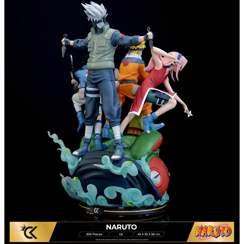 CKNARU Naruto Statue Resin 1/6 Naruto Sasuke Sakura Kakashi 45cm