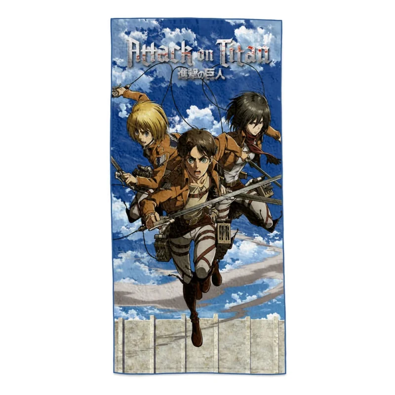 Attack on Titan bath towel Eren, Mikasa & Armin 150 x 75 cm 