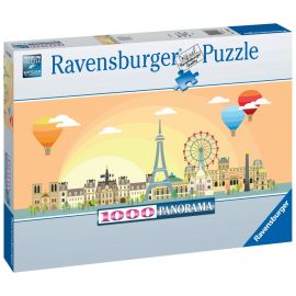 Puzzle 1000 p - A day in Paris (Panorama) 