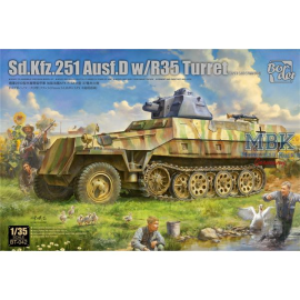 Sd.Kfz.251 Ausf.D w/R35 Turret Model kit 