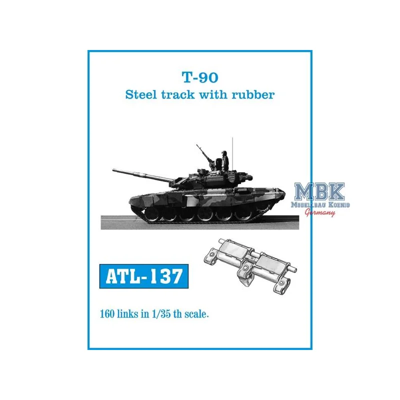 T-90 Steel track with rubber pads Tracks 