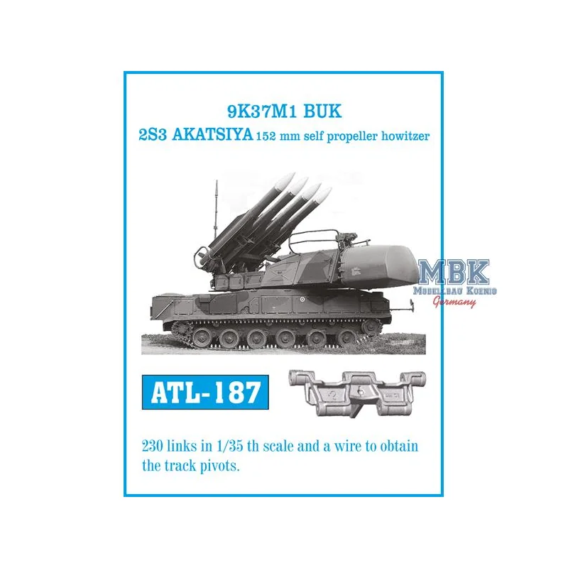 9K37M1 BUK 2S3 AKATSIYA 152 mm SPH tracks 