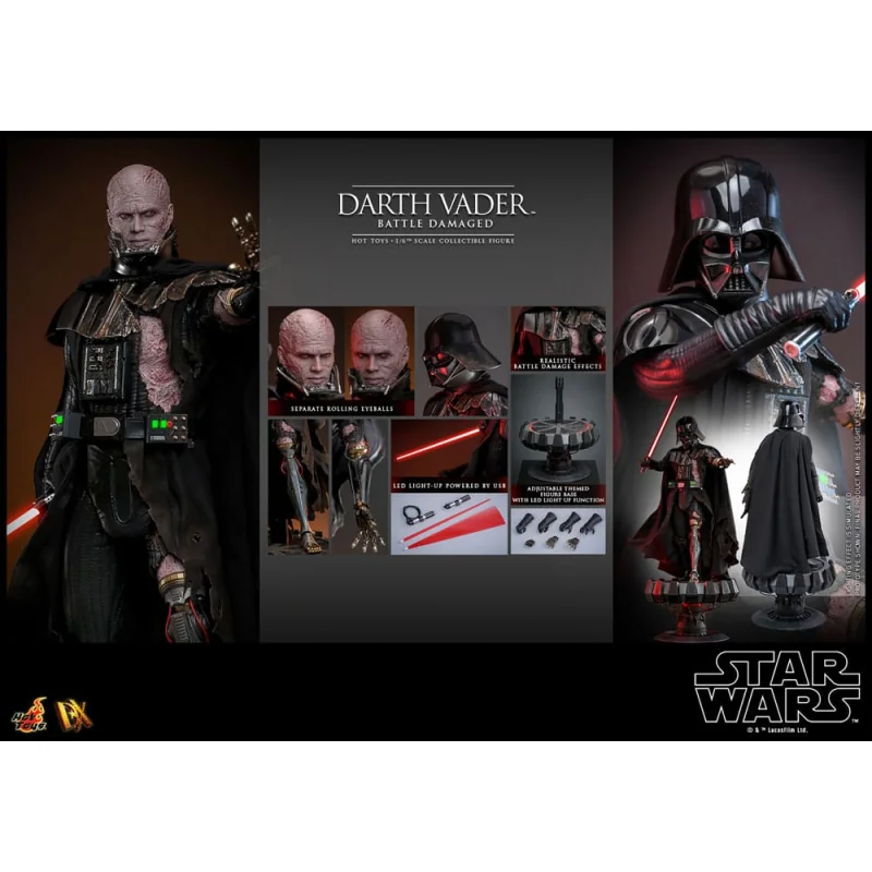 Star Wars - Figure 1/6 Darth Vader (Battle Damaged) 35 cm