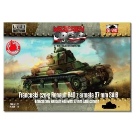 FIRST TO FIGHT: 1/72; French Renault R40 tank with SA18 gun Model kit 