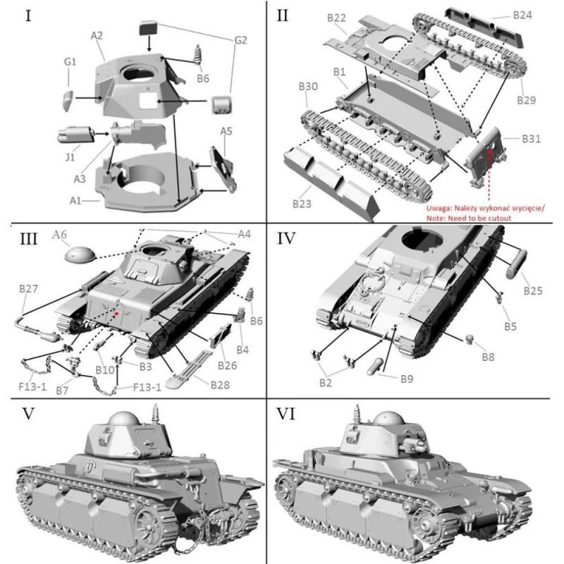 FIRST TO FIGHT: 1/72; French Renault R40 tank with SA18 gun Military model kit