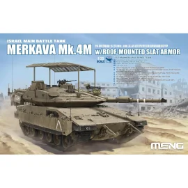 MENG MODEL: 1/35; Israel Main Battle Tank Merkava Mk.4M w/Roof-Mounted Slat Armor Model kit 