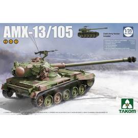 TAKOM MODEL: 1/35; French Light Tank AMX-13/105 2 in 1 Model kit 