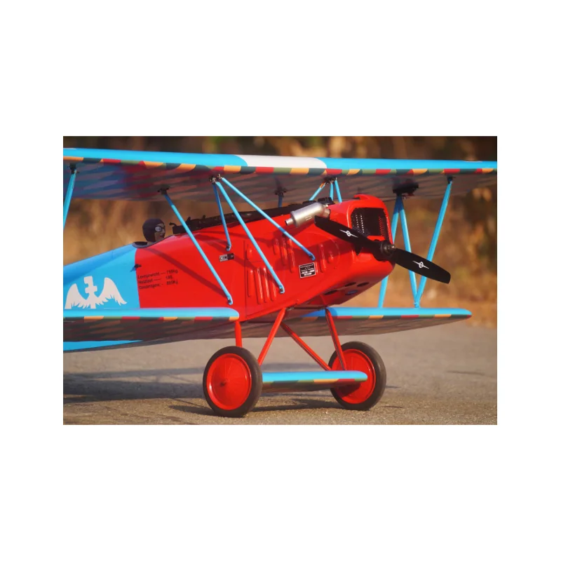 VQ Model Fokker D.VII .120 size EP-GP - Rouge et Bleu