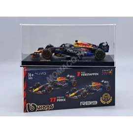 RED BULL F1 RB19 TEAM ORACLE RED BULL RACING 1 MAX VERSTAPPEN GRAND PRIX AUSTIN 2023 1ER (PACKAGING PREMIUM AVEC CASQUE) Die-cas