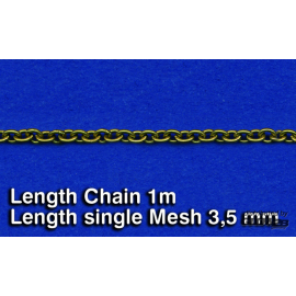 Metal Chain (F) Length single Mesh 3.5 mm Miniature 