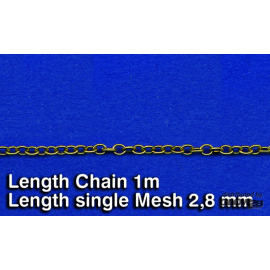 Metal Chain (D) Length single Mesh 2.8 mm Miniature 