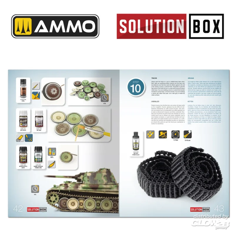 SOLUTION BOX 23 -WWII German Late War Vehicles. Colors and Weathering System Acrylic model paint