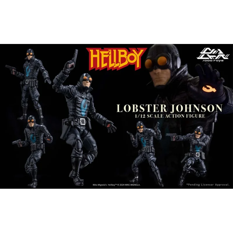 Hellboy Lobster Johnson 1/12 Scale Af Action Figure