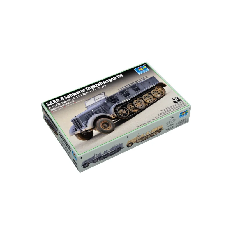 Plastic model of truck Sd.Kfz.8 heavy tractor 12t 1:72 Military model kit