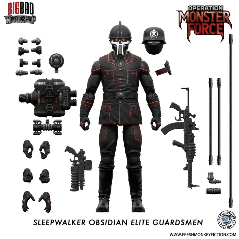 Operation: Monster Force action figure 1/12 Sleepwalker Obsidian Elite Guardsmen 15 cm BigBadWorkshop