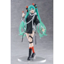 Hatsune Miku Wonderland PVC Statuette Fashion Punk Ver. 18cm Figurine 