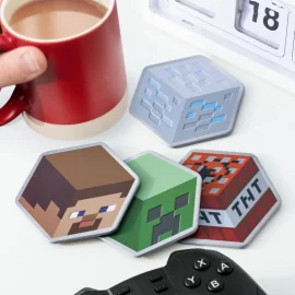 MINECRAFT - Set of 4 Metal Coasters 