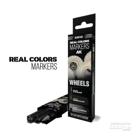 WHEELS - SET 3 REAL COLORS MARKERS Paint 