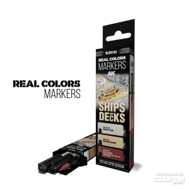 SHIPS & DECKS - SET 3 REAL COLORS MARKERS Paint 