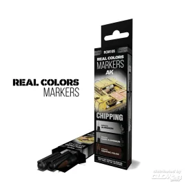 CHIPPING - SET 3 REAL COLORS MARKERS Paint 