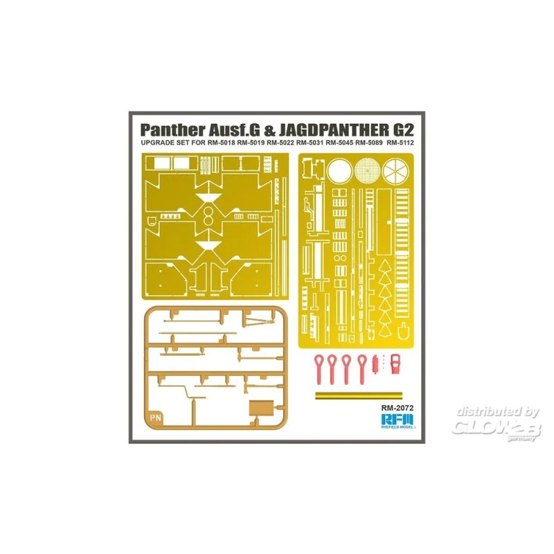 Upgrade Set For Panther Ausf.G & Jagdpanther G2 (for 5018, 5019, 5022, 5031, 5045, 5089, 5112) Accessory 