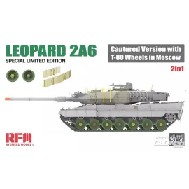 Leopard 2A6 Captured Version with T-80 Wheels in Moscow 2 in 1 Limited Edition Model kit 