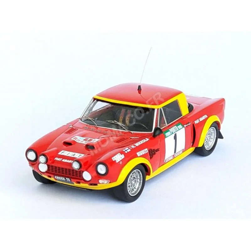 FIAT 124 ABARTH RALLYE 1 HANNU MIKKOLA/JEAN TODT RALLYE DU PORTUGAL 1975 2ND Die-cast 