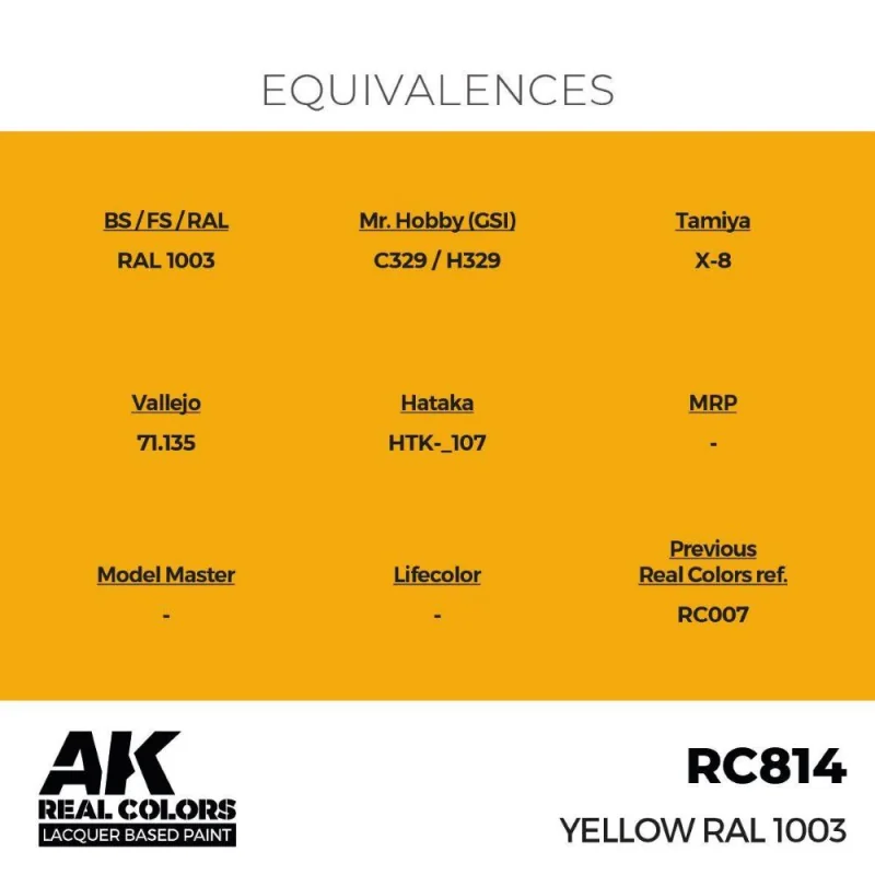 AK INTERACTIVE: Real Colors Yellow RAL 1003 17 ml. AK Interactive