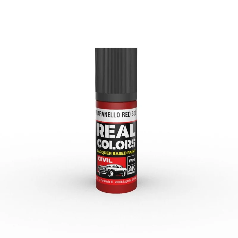 AK INTERACTIVE: Real Colors Maranello Red 300 17 ml. Paint 