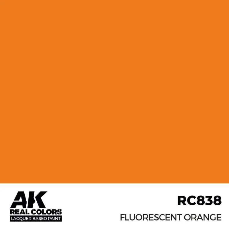 AK INTERACTIVE: Real Colors Fluorescent Orange 17 ml. Acrylic model paint