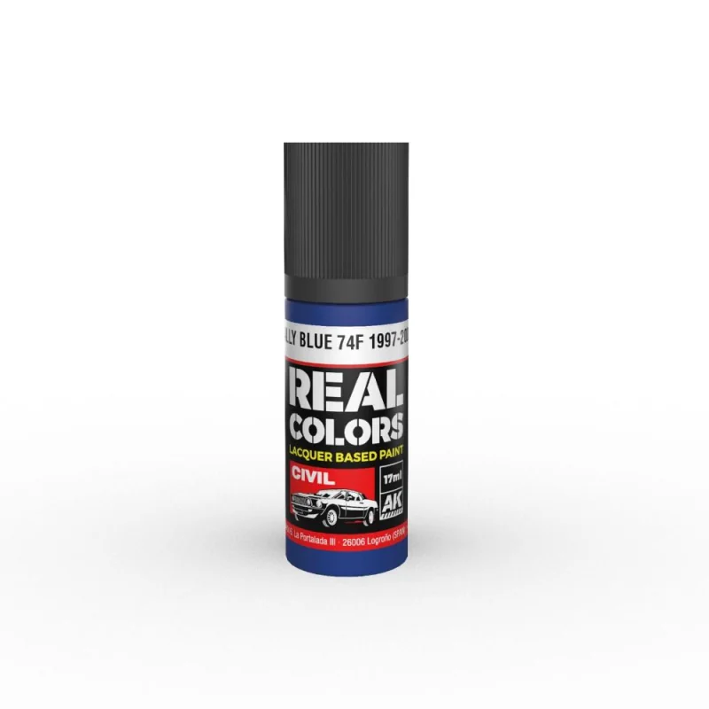 AK INTERACTIVE: Real Colors Rally Blue 74F 1997-2002 17 ml. Paint 