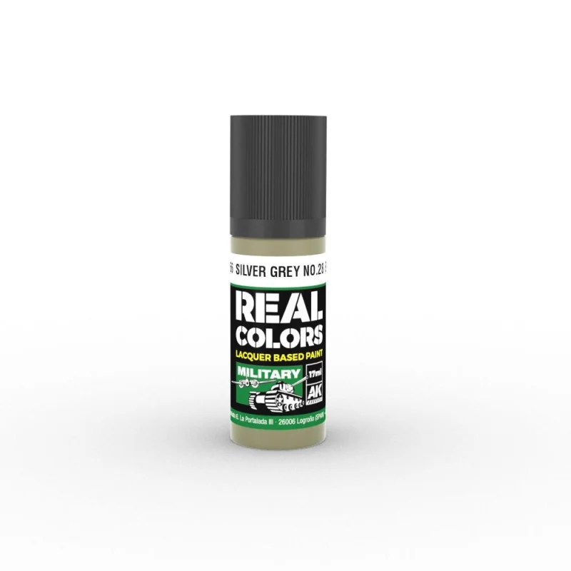 AK INTERACTIVE: Real Colors Silver Grey No.28 (BS381) 17 ml. Paint 