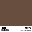 AK INTERACTIVE: Real Colors S.C.C. No.2 Brown 17 ml. Acrylic model paint