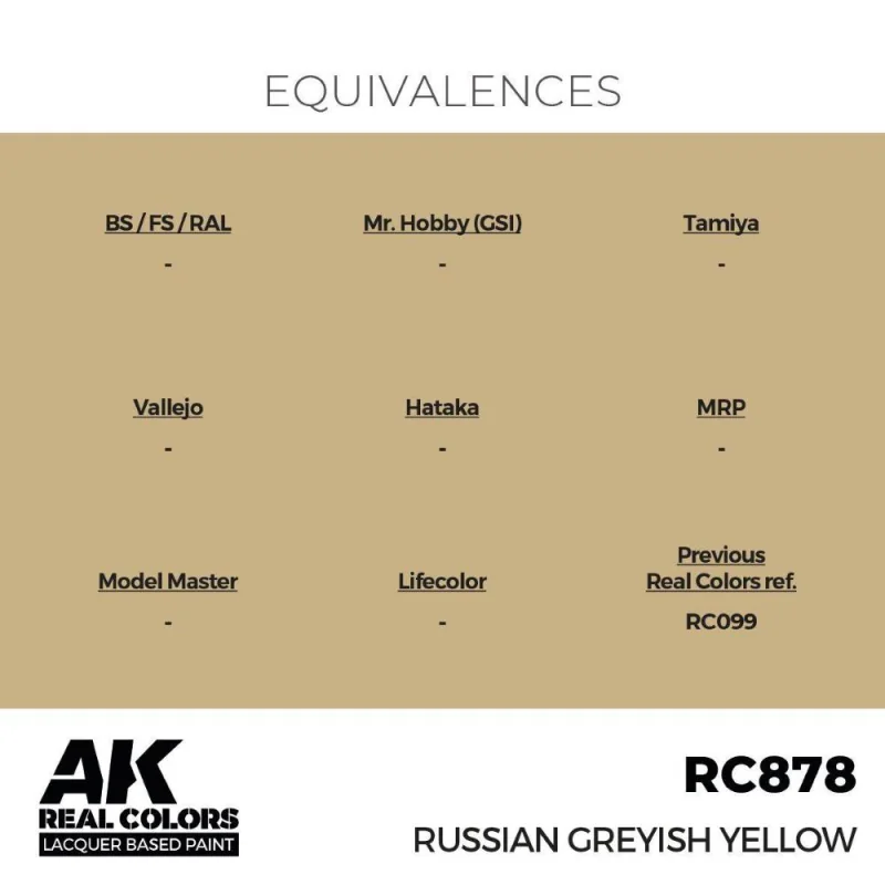 AK INTERACTIVE: Real Colors Russian Greyish Yellow 17 ml. AK Interactive