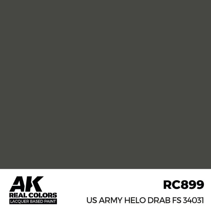 AK INTERACTIVE: Real Colors US Army Helo Drab FS 34031 17 ml. Acrylic model paint