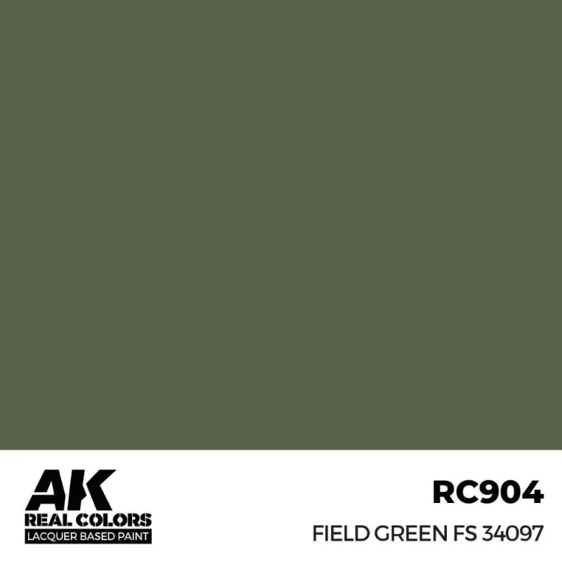 AK INTERACTIVE: Real Colors Field Green FS 34097 17 ml. Acrylic model paint