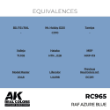 AK INTERACTIVE: Real Colors RAF Azure Blue 17 ml. AK Interactive