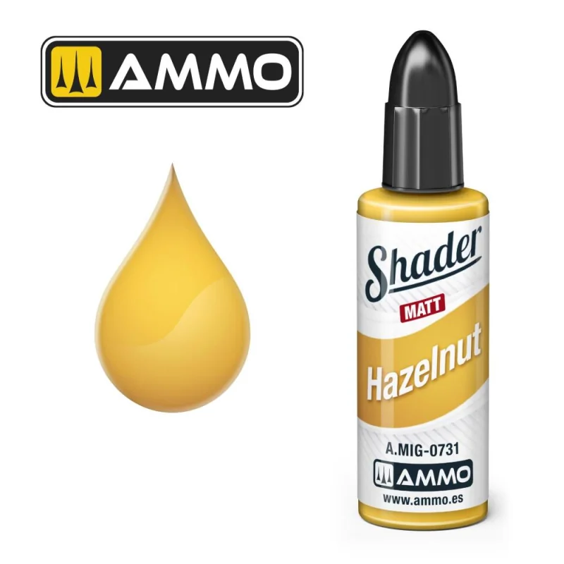 AMMO of MIG: MATT SHADER Hazelnut 10mL Paint 