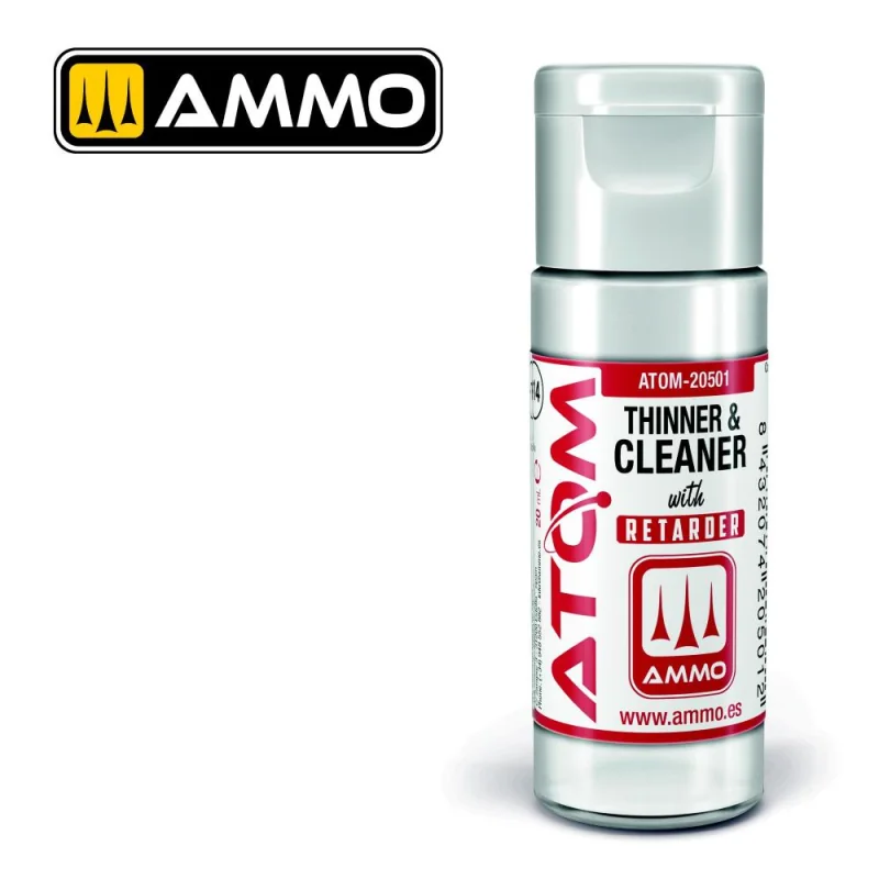 Ammo of Mig ATOM Thinner and Cleaner with Retarder 20 ml 