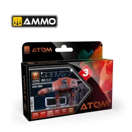 AMMO of MIG: ATOM Gravity Set 3 - Red (6 colori per set) Paint 