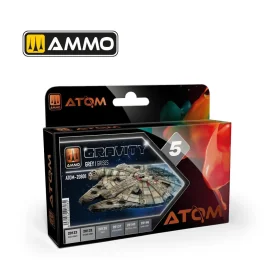 AMMO of MIG: ATOM Gravity Set 5 - Grey (6 colori per set) Paint 