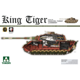 TAKOM MODEL: 1/35; WWII German Heavy Tank Sd.Kfz.182 King Tiger Henschel Turret w/Zimmerit and interior Model kit 