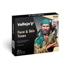 Vallejo 16 colors 18 ml set Face & Skin Tones Paint 