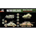 AK INTERACTIVE: Real Colors British Army AFV Desert Colors. North Africa and Mediterranean 1940-1943 SET Acrylic model paint