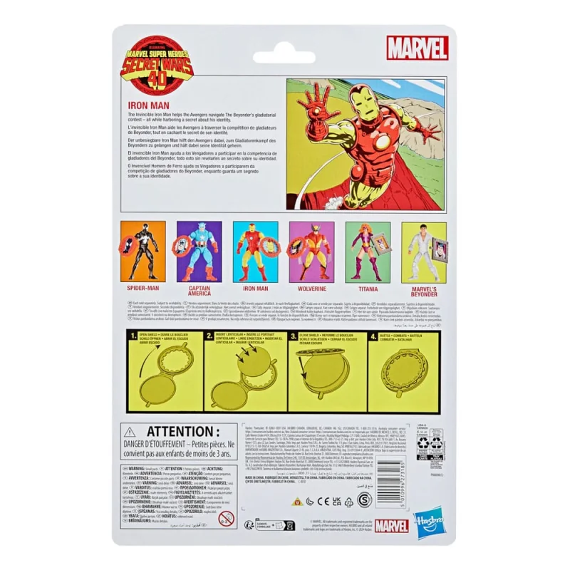 Secret Wars Marvel Legends Retro Iron Man Figure 15 cm