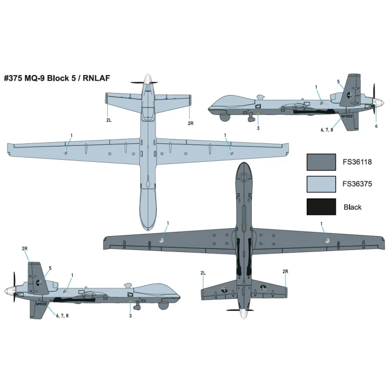 General Atomics MQ-9 REAPER - Block 5 / RNLAF Airplane model kit