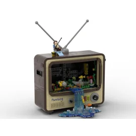 Original-Retro Series Vintage Television 19 cm Building Set 