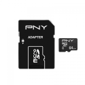 PNY performance Plus 64GB - Micro SDHC + Adapter Memory card (MicroSD)